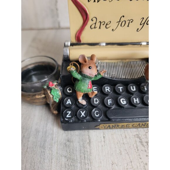 Yankee Candle Mouse AS IS typewriter Xmas tea light - Picture 12 of 14
